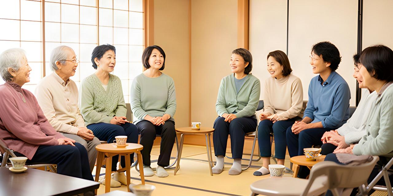 葛城市ひきだの集会所で世代の異なる参加者が円になって交流する様子